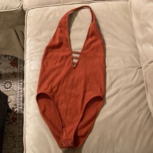 Retro Halter-top Bodysuit